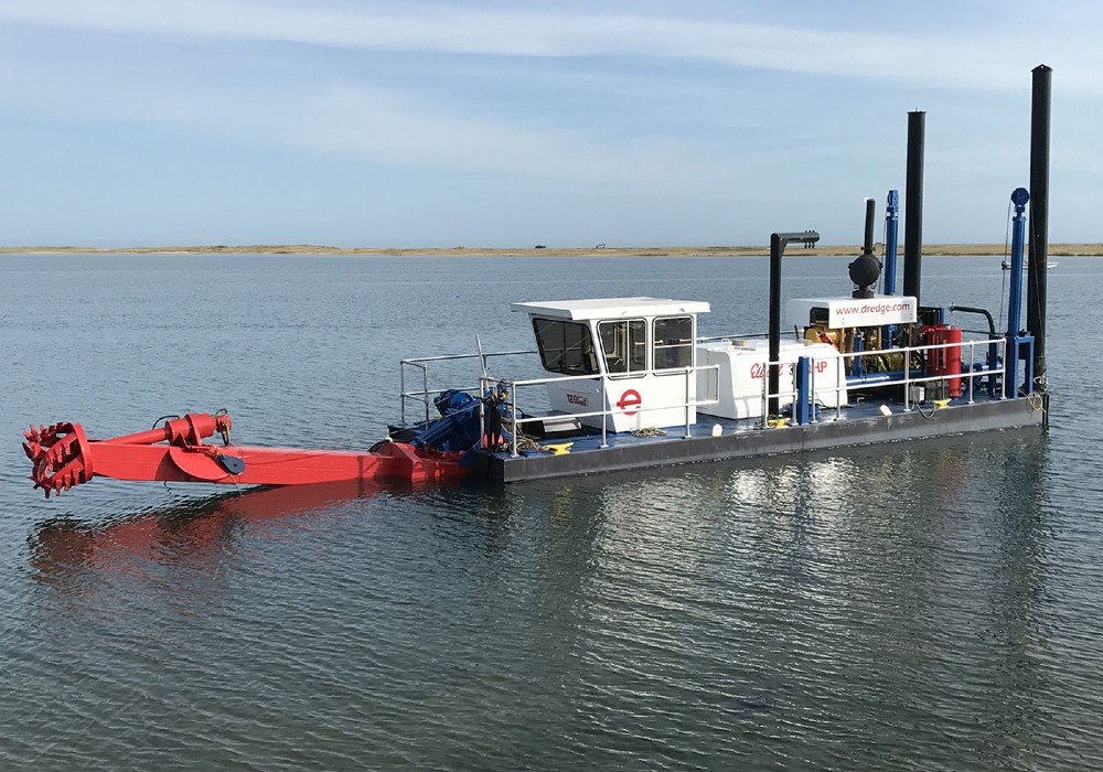 an ellicott dredge model 370 in the water