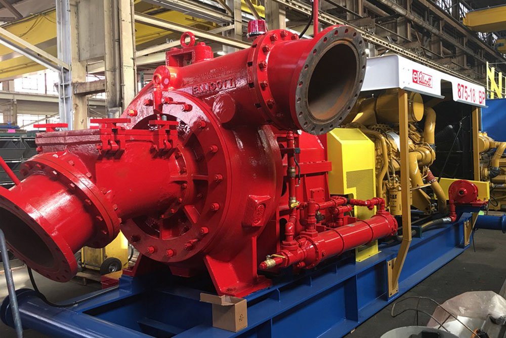 booster pump in warehouse