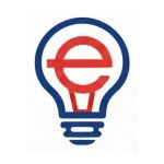icon of e letter inside a light bulb